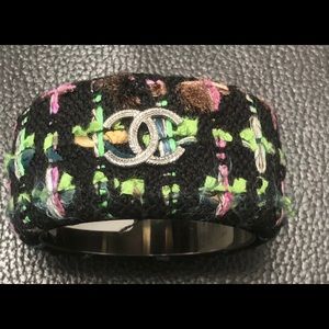 Chanel Tweed Bangel Bracelet